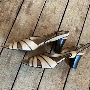 Vintage leather heels made in Italy SZ 9.